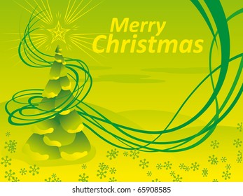Elegant green background. Christmas background. Vector illustration.