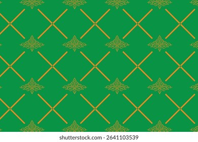 Elegant Green Background with Gold Ornate Design