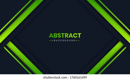 Elegant Green background with Overlap layers