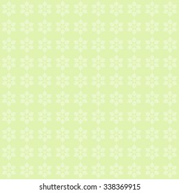 Elegant green background with snowflakes, vector illustration