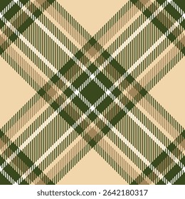 Elegant green and beige plaid pattern.  Perfect for textile design, autumnal projects, or creating a sophisticated backdrop.