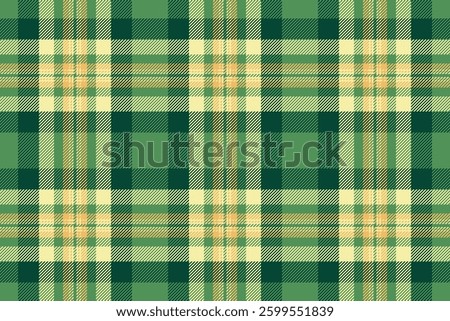 Elegant green and beige plaid pattern. Perfect for textile design, apparel, home decor, or website backgrounds.