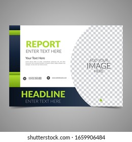 Elegant green business brochure design. Business flyer design layout template. Can be use for annual report, poster or cover. Modern publication poster magazine. Flat style vector illustration.