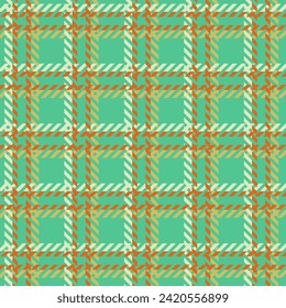 Elegant green checkered fabric texture pattern design on background