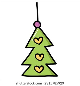 Elegante vector verde de árbol de Navidad