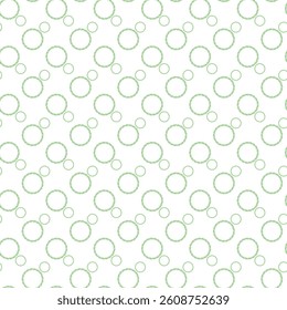 Elegant Green Circular Patterned Background with Wreath Motifs on White