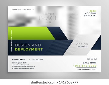 elegant green corporate brochure design