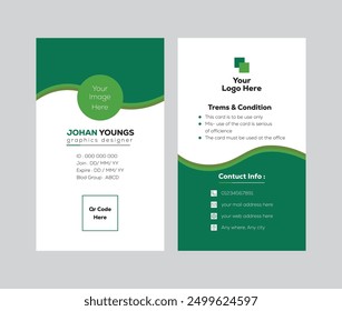 Elegant green corporate ID Card