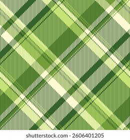 Elegant green and cream diagonal plaid pattern.  Perfect for textile design, website backgrounds, or fashion projects.