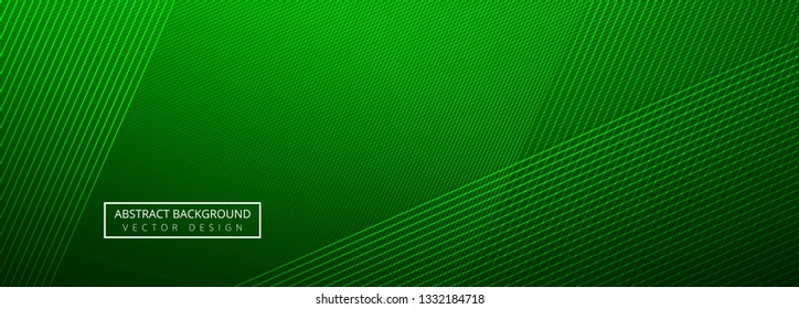 Elegant green creative lines header template background