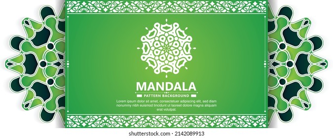 Elegant Green decorative mandala background