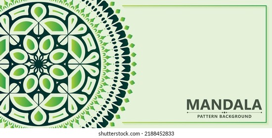 Elegante fondo de manala decorativa verde