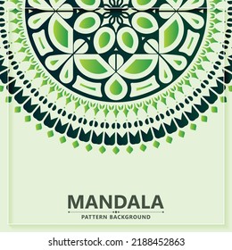 Elegant Green decorative mandala background