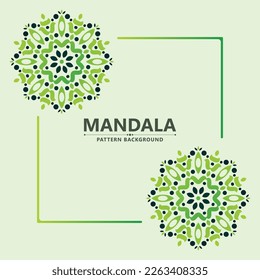 Elegant Green decorative mandala background