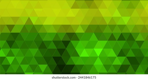 elegant green geometric background with triangles
