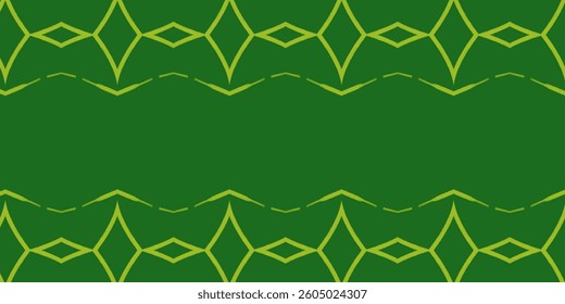 Elegant Green Geometric Pattern with Symmetrical Gold Accents