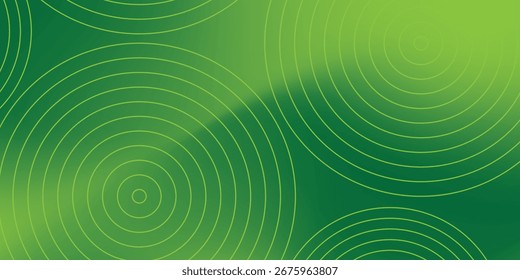 Elegante fondo degradado verde con círculo verde. Vector