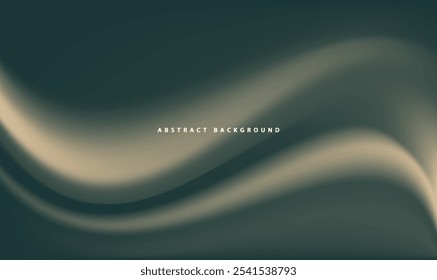 Elegante grüne Gradient Mesh Vektor Wallpaper mit Kopienraum, moderne abstrakte Hintergrund für digitales Design