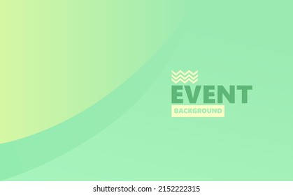 Elegant green gradient vector background. Suitable for event, art performance, concert, meeting, conference, and exhibition.