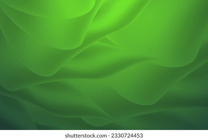 Elegant green gradient wavy background. smooth gradient background