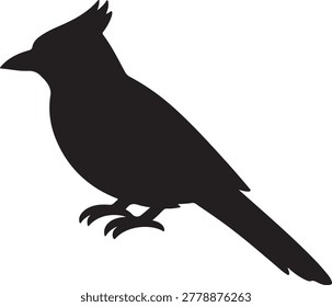 Elegant green jay bird vector illustration with clean lines and minimalist style isolated on white background. Tropical bird artwork suitable for nature themes, wildlife branding, logos, stickers, posters, apparel, and decorative graphic design projects.
