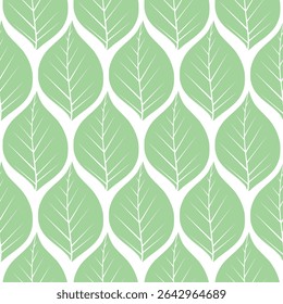 Elegantes grünes Blatt nahtloses Muster Design