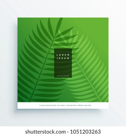 elegant green leaves eco background