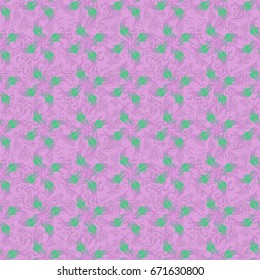 Elegant green and pink vector template. Realistic abstract seamless pattern. Metallic elements for frame, ribbon, banner, mandalas. Vector gradient seamless texture.