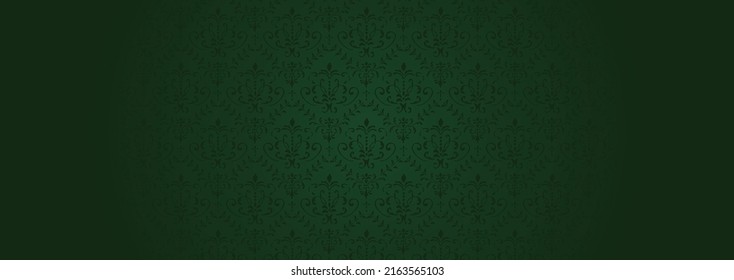Eleganter, nahtloser, grüner Musterhintergrund