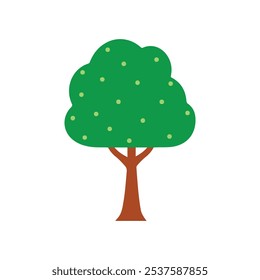Elegant Green Tree Icon Vector Art
