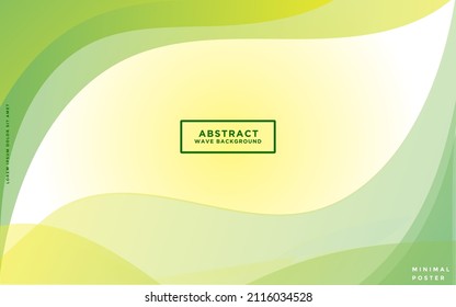Elegant Green wave dynamic background. Green wave abstract background with irregular shape