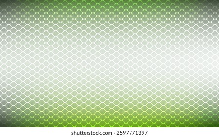 Elegant green and white gradient backdrop with a repeating fishnet pattern perfect for nature-themed designs and vibrant spring promotions with a touch of subtle luminescence