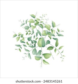 elegant greenery leaves frame bouquet