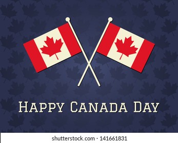 Elegant greeting card design for Canada Day.