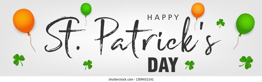 Elegant greeting card design with creative text/font of Happy St. Patrick's Day on decorative background. - Vector illustration