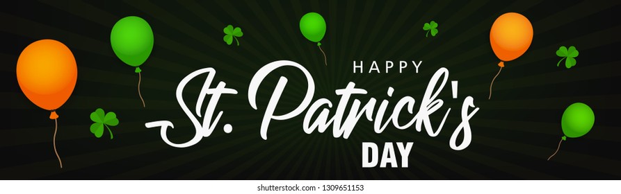 Elegant greeting card design with creative text/font of Happy St. Patrick's Day on decorative background. - Vector illustration