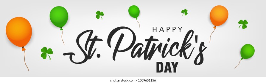 Elegant greeting card design with creative text/font of Happy St. Patrick's Day on decorative background. - Vector illustration