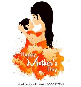 Elegant Greeting Card design with Creative Text  Happy Mother's Day celebration.