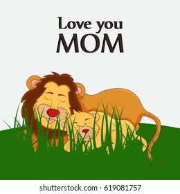 Elegant Greeting Card design with Creative Text  Happy Mother's Day celebration.