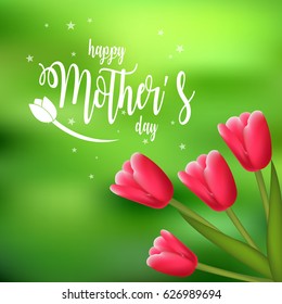 Elegant Greeting Card design with Creative Text  Happy Mother's Day celebration.