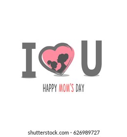 Elegant Greeting Card design with Creative Text  Happy Mother's Day celebration.
