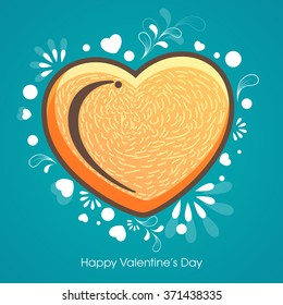 Elegant greeting card design decorated with creative heart for Happy Valentine's Day celebration.