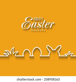 Elegant greeting card design for Happy Easter celebrations. 