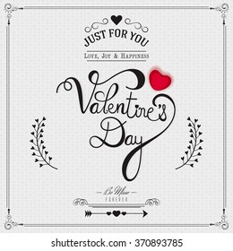 Elegant greeting card design for Happy Valentine's Day celebration.