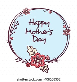 Elegant greeting card design for Happy Mother's Day celebration.
