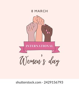 Elegant greeting card design for International Women's Day celebration.International women's Day 8 march background template for social media, greeting card.