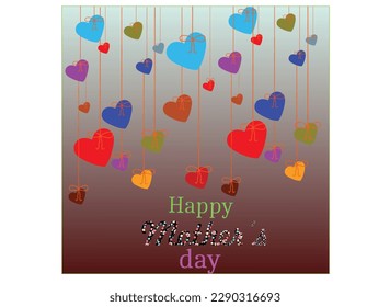 Elegant greeting card design with stylish text Mother's Day on colorful flowers decorated background. Happy mother's day greeting card.