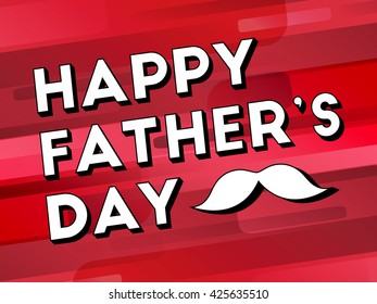 Elegant greeting card design with stylish text Happy Father's Day on abstract background.