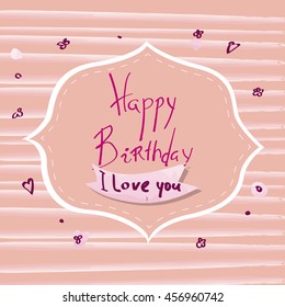 Elegant greeting card design with stylish text happy birthday on creative background for happy birthday celebration.