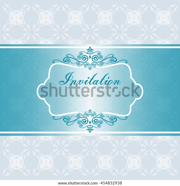 Elegant greeting card
design. Vintage floral invitation card template. Luxury swirl
greeting card. 
